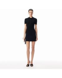 Alexander Wang - Debossed Logo Mock Neck Dress - Lyst