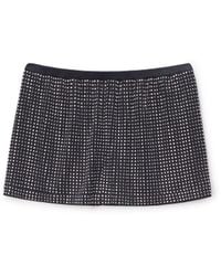Alexander Wang - Crystal Hotfix Mid-Rise Mini Skort - Lyst