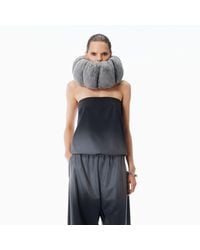 Alexander Wang - Reflective Strapless Bubble Top - Lyst