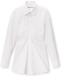 Alexander Wang - Stretch Cotton Zip Shirt Dress - Lyst