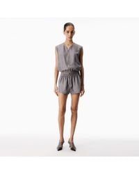 Alexander Wang - Silk Twill Cropped Vest - Lyst