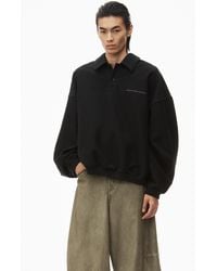 Alexander Wang - Puffed Logo Oversized Polo Top In Cotton - Lyst