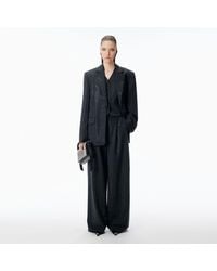 Alexander Wang - Crystal Hotfix Wool Mohair Tailored Pant - Lyst