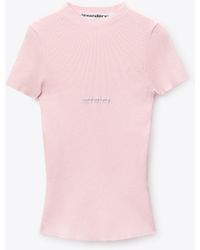 Alexander Wang - Knit Logo Baby Tee - Lyst