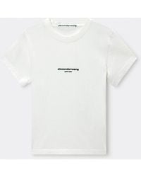 Alexander Wang - Logo Print Shrunken Short Sleeve Tee - Lyst