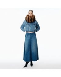 Alexander Wang - A-Line Denim Skirt Midi - Lyst