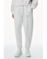 Alexander Wang - Logo Cotton Terry Sweatpants - Lyst