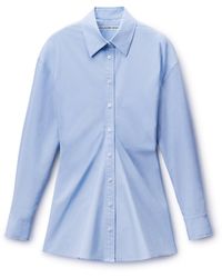 Alexander Wang - Stretch Cotton Zip Shirt Dress - Lyst