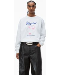 Alexander Wang - Graphic Long Sleeve Tee In Compact Jersey - Lyst