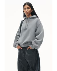 Alexander Wang - Logo Hoodie In Structured Terry - Lyst
