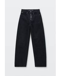 Alexander Wang - Crystal Hotfix Float Logo Fly Mid-Rise Relaxed Jean - Lyst