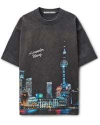 Alexander Wang - Shanghai Skyline Crystal Hotfix T-Shirt - Lyst