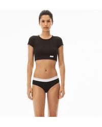 Alexander Wang - Cropped Short-Sleeve Tee - Lyst