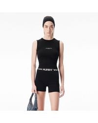 Alexander Wang - Logo Print Fitted Tank - Lyst