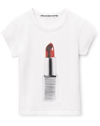 Alexander Wang - Lipstick Baby Tee - Lyst