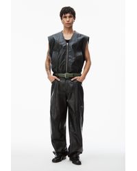 Alexander Wang - Oversized Vest In Crackle Patent Leather - Lyst