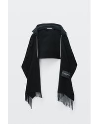 Alexander Wang - Crystal Hotfix Drawcord Scarf Hoodie - Lyst