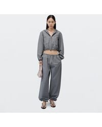 Alexander Wang - Crystal Hotfix Drawcord Mid-Rise Track Pant - Lyst