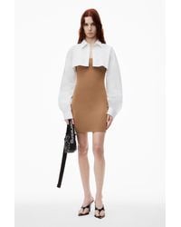 Alexander Wang - Pre-styled Cropped Cami & Button Up Twinset Dress - Lyst