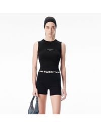Alexander Wang - Logo Print Fitted Tank - Lyst