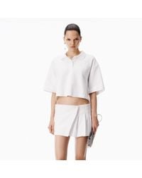 Alexander Wang - Cropped Oversized Polo - Lyst
