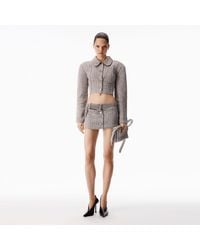 Alexander Wang - Crochet Tweed Mini Skirt - Lyst