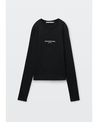 Alexander Wang - Logo Print Fitted Tee - Lyst