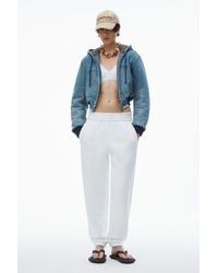 Alexander Wang - Puff Logo Sweatpant In Structured Terry - Lyst