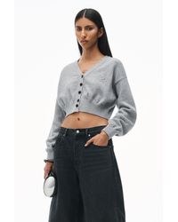 Alexander Wang - Long Sleeve Cardigan With V Neck - Lyst