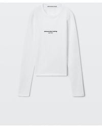 Alexander Wang - Logo Print Fitted Tee - Lyst