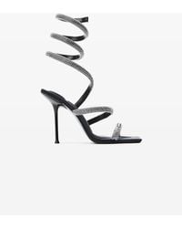 Alexander Wang - Julie 105Mm Crystal Hotfix Coil Sandal - Lyst