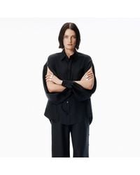 Alexander Wang - Silk Slashed Sleeve Shirt - Lyst