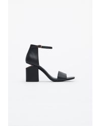 Alexander Wang Abby Sandal With Rose Gold - Black