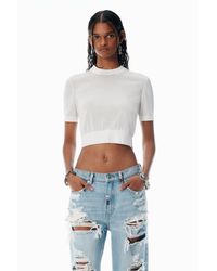 Alexander Wang - Ss Tee With Clear Bead Hotfix - Lyst