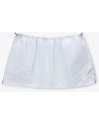 Alexander Wang - Mid-Rise Mini Skort With Bungee Drawcord - Lyst