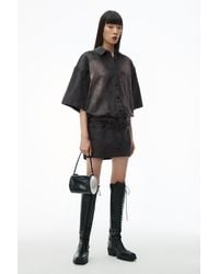 Alexander Wang - Pre-styled Short Sleeve Minidress In Cotton - Lyst