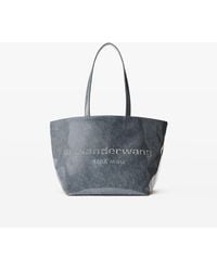 Alexander Wang - Lacquered Denim Punch Large Tote - Lyst