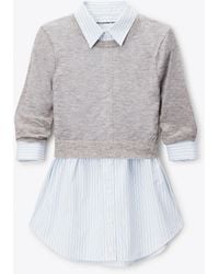 Alexander Wang - Sheer Crewneck Sweater Button Up - Lyst