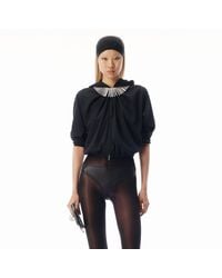 Alexander Wang - Pleated Neckline Hoodie - Lyst