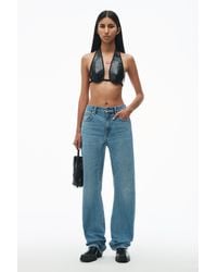Alexander Wang - Curved Mid Rise Jean In Denim - Lyst