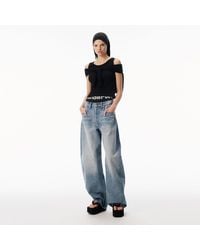 Alexander Wang - Blow-Up Jeans With Logo Bike Short Waistband - Lyst