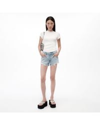 Alexander Wang - Crystal Logo Pocket Relaxed Short - Lyst