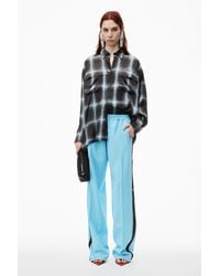 Alexander Wang - Track Pant With Logo Tape In Pique - Lyst
