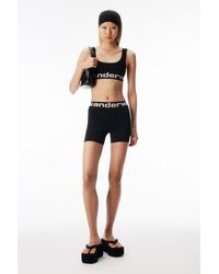 Alexander Wang Logo Elastic Underwear in Black | Lyst Australia