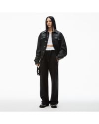 Alexander Wang - Wide Leg Sweatpants With Pre-Styled Logo Brief Waistband - Lyst