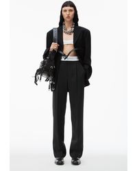 Alexander Wang - Pleated Trouser In Wool Tailoring - Lyst