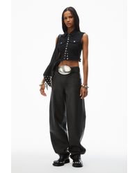Alexander Wang - Low-rise Five-pocket Pant In Lambskin Leather - Lyst