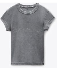 Alexander Wang - Crystal Hotfix Logo Cotton Baby Tee - Lyst