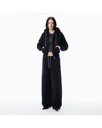 Alexander Wang - Cotton Terry Sweatpant With Crystal Hotfix Drawcord - Lyst