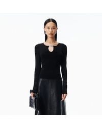 Alexander Wang - V-Neck Metal Logo - Lyst